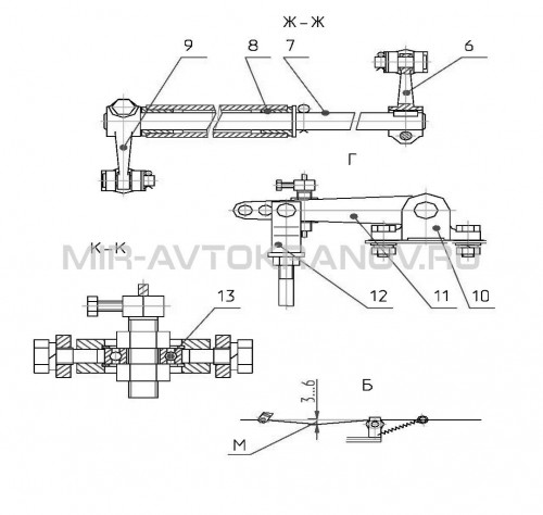 Рисунок 17 - Привод управления двигателем крана КС 55727 (лист 2)