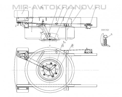 Рисунок 13 – Противовес и запасное колесо крана КС 55727